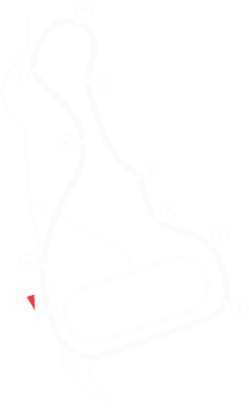 Nemuno žiedo trasos schema — 3,35 km, 10 posūkių